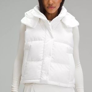 NWT LuLuLemon Wunder Puff Cropped Vest in White